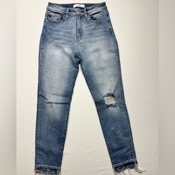 KanCan Denim - Kancan Straight Raw Hem Jeans Stretchy Size 9